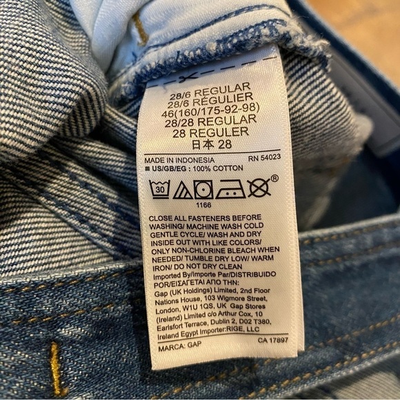 NWT~GAP Women Denim Wide Leg Jumpsuit Overalls Size 28/6R - Picture 12 of 12